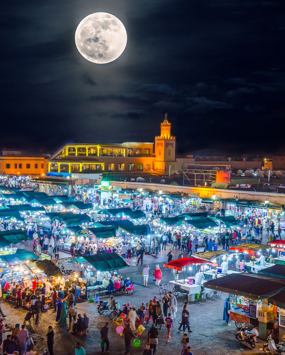 Private courtyards at Villa des orangers, Morocco